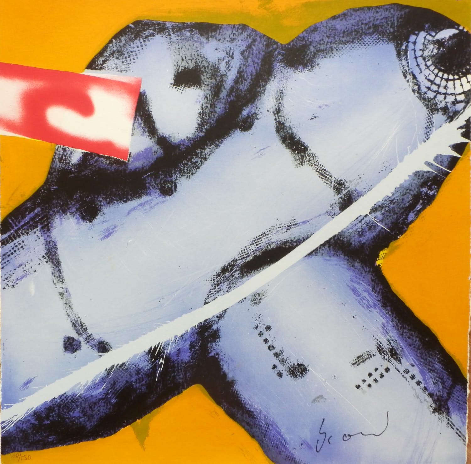 Herman Brood - Kleurenzeefdruk JUMBO Handgesigneerd. kopen? Bied vanaf 1!