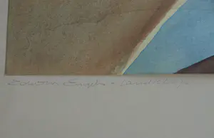 Edwin Engels - Ingelijste aquarel , Landschap – 1975 – Lijst, 97 x 68 cm. kopen? Bied vanaf 60!