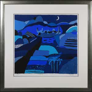 Ronald Boonacker - Zeefdruk, Essaouira - Ingelijst verkocht voor € 60!