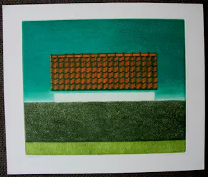 Joop Vegter - Ets/mezzotint: schuur van de buren - 1980 kopen? Bied vanaf 100!