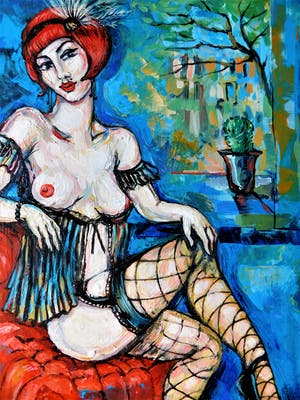Natia Antadze - "Frauen mit Cactus" kopen? Bied vanaf 1!