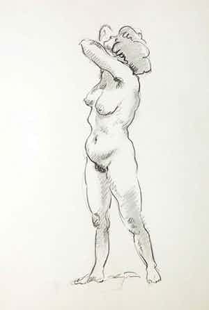 Jan Sluijters (jr.) - Tekening, Naakt verkocht voor € 70!