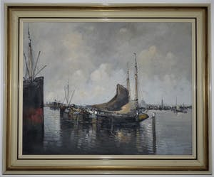Niet of onleesbaar gesigneerd - Havengezicht kopen? Bied vanaf 10!