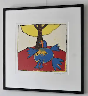 Corneille - Blauwe vogel - Gesigneerd - 2001 kopen? Bied vanaf 300!