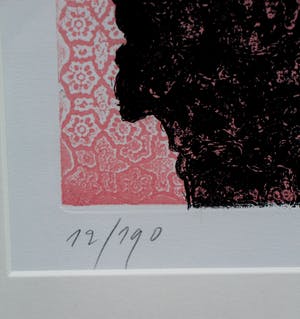 Enrico Baj - ingelijste ets: Louis XIV dit le Grand Dauphin - 1967 (mooie houten lijst) kopen? Bied vanaf 199!