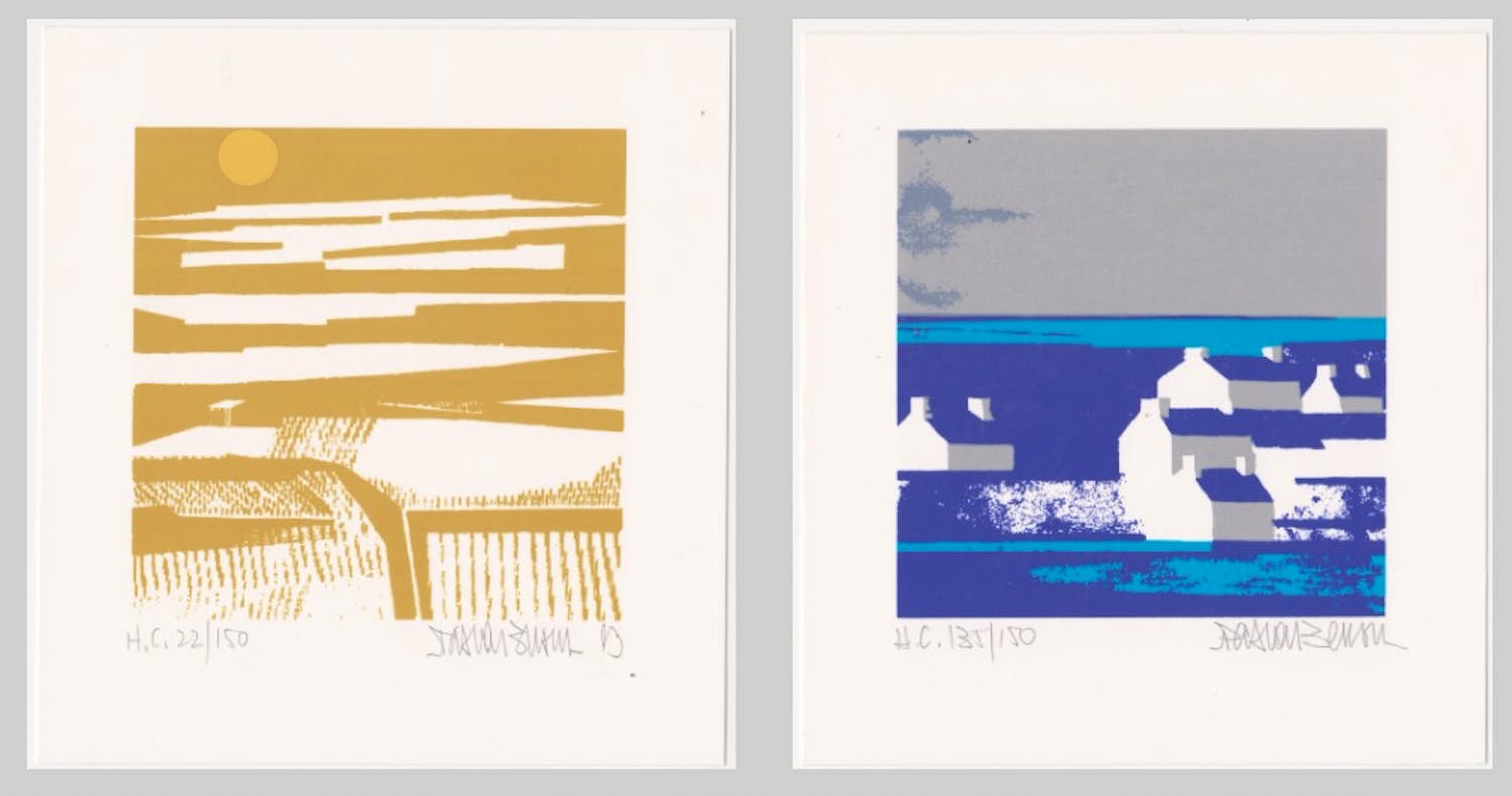 Pascal Besson - Twee handgesigneerde zeefdrukken: Landschappen I, II kopen? Bied vanaf 29!