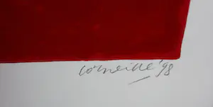 Corneille - zeer grote kleurenzeefdruk: Vol D'oiseaux - 1998 (nette lijst!) kopen? Bied vanaf 1250!