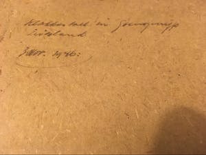 Rie Rooker-Knipscheer - aquarel Klokkenstoel in Goingarijp Friesland (1946) kopen? Bied vanaf 90!