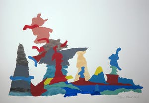 Henri Plaat - Gouache op papier, Zonder titel (Groot) kopen? Bied vanaf 1!