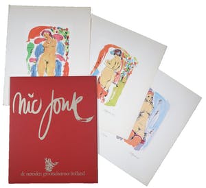 Nic Jonk - Portfolio met drie zeefdrukken - De nereïden grootschermer holland kopen? Bied vanaf 1!