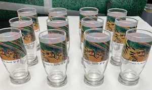 Corneille - Set van 12 glazen Tigres Amoureux (Verliefde tijgers) kopen? Bied vanaf 48!