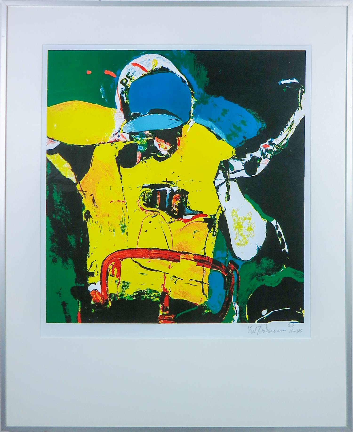 Kees van Bohemen - Zeefdruk, Gele trui - Ingelijst (inclusief boek) kopen? Bied vanaf 200!