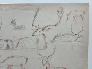 Douwe Jan van der Zweep - Herten. Atelierstempel. kopen? Bied vanaf 89!