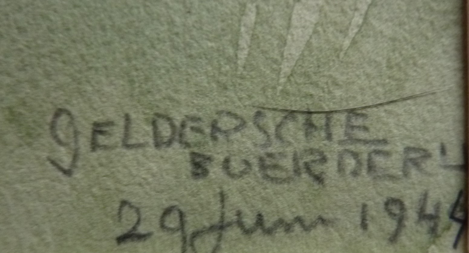 Han Krug - Aquarel "Geldersche Boerderij" 29 Juni 1944 kopen? Bied vanaf 36!