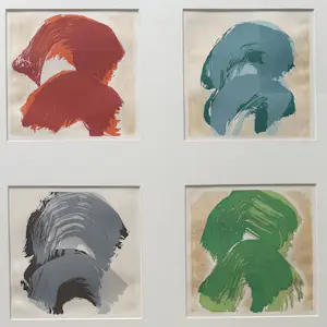 Jac Gijzen - handgesigneerde zeefdruk | 'Negenluik abstract' | 1997 kopen? Bied vanaf 10!