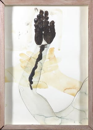 C.J.M. van Herwaarden - Aquarel, Guilty Hand - Ingelijst kopen? Bied vanaf 35!