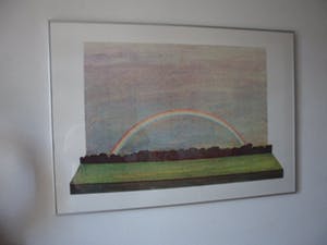 Doris Groeneveld - Zeefdruk, Titel, "Regenboog". kopen? Bied vanaf 15!