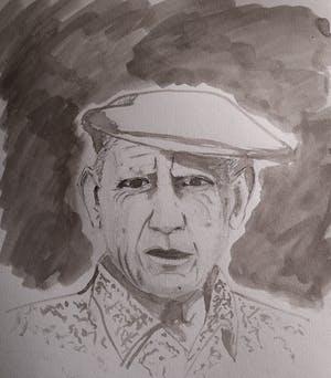Niet of onleesbaar gesigneerd - portret Picasso kopen? Bied vanaf 1!