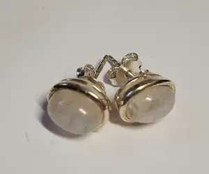 Nieuwe zilveren Regenboog maansteen oorstekers kopen? Bied vanaf 35!