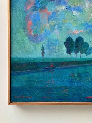 Dirk Breed - Landschap met boompjes kopen? Bied vanaf 1500!