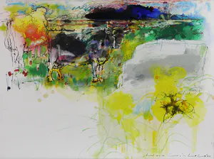 Tino Lintelo - Hollands landschap met bij en vlinder kopen? Bied vanaf 50!