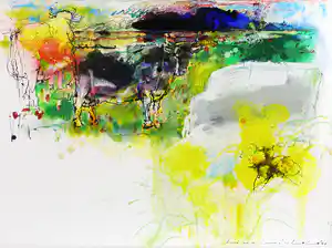 Tino Lintelo - Hollands landschap met bij en vlinder verkocht voor € 50!