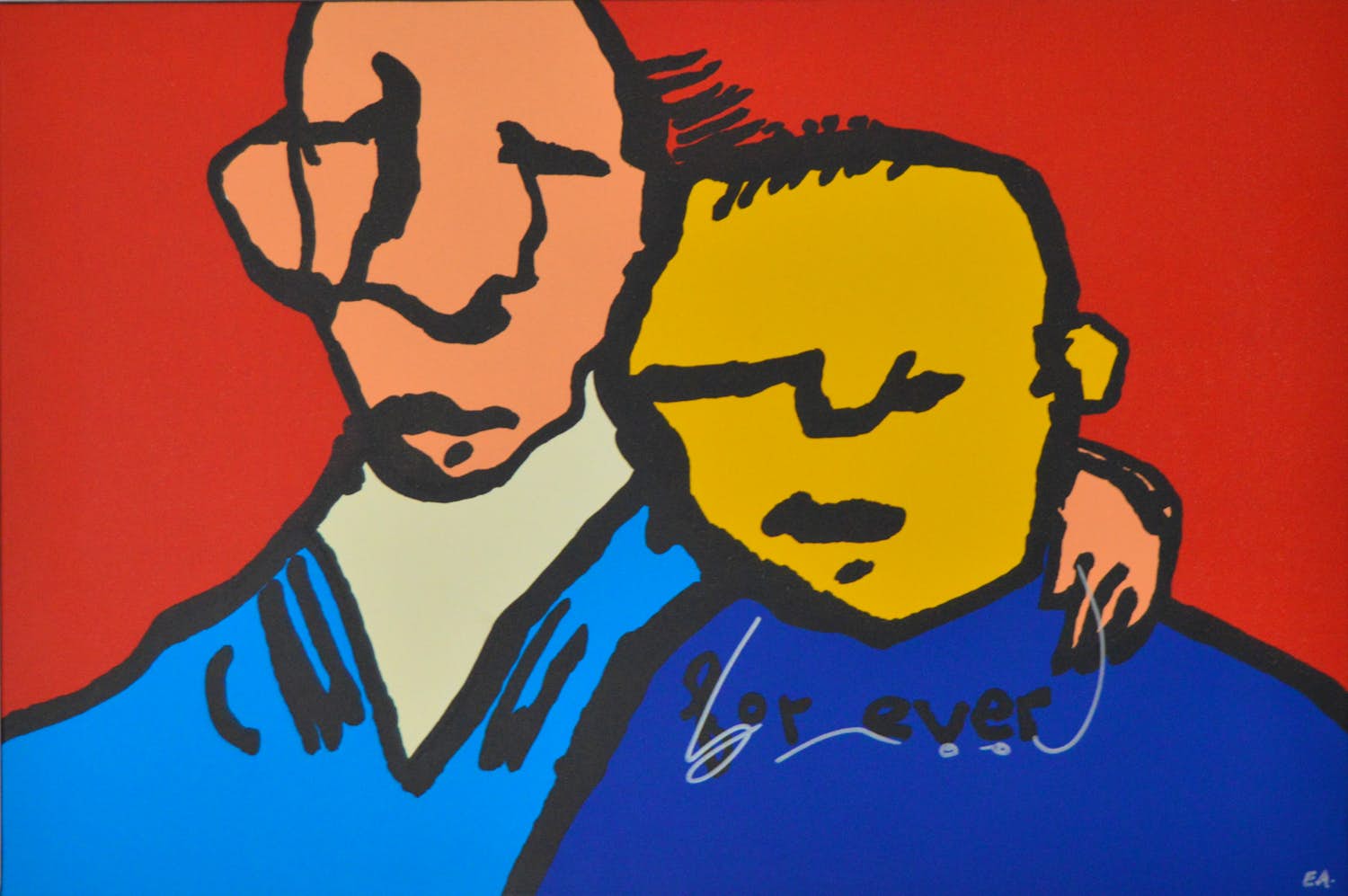 Herman Brood - For Ever - zeefdruk op linnen - Handgesigneerd kopen? Bied vanaf 375!