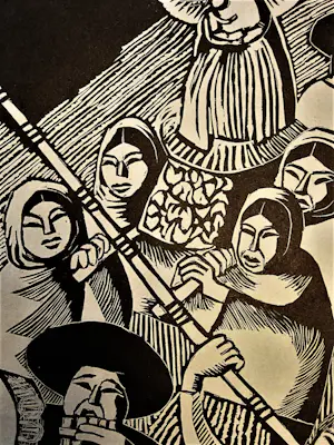 Clement Moreau - Clement Moreau, 21 Linolschnitte zu -Die Brücke im Dschungel- kopen? Bied vanaf 48!