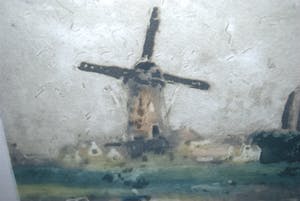 Henry Cassiers - ets/aquatint = waterlandschap met molen = kopen? Bied vanaf 55!