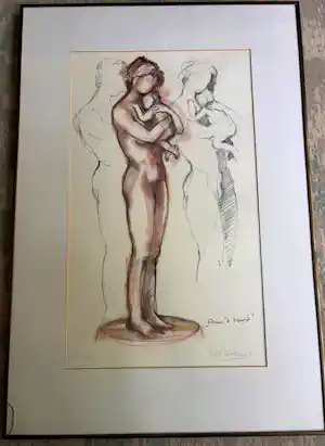 Kees Verkade - Kees Verkade – “Aan ’t hart” – Gesigneerde Lithografie (9/250) verkauft für € 120!