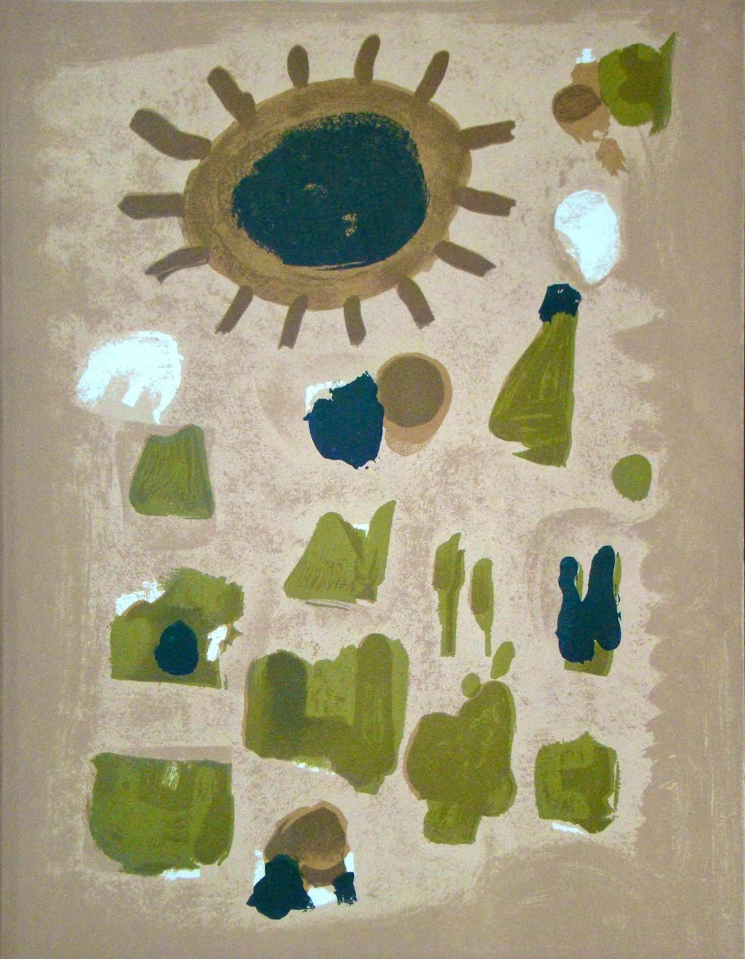 Roger Bissiere - Abstracte compositie - 1964 - Originele lithografie - Mourlot kopen? Bied vanaf 100!