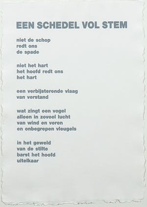 Corneille - en Bert Schierbeek - Zeefdruk en passage uit Een schedel vol stem - Ingelijst kopen? Bied vanaf 100!