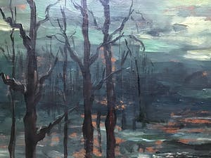 Pie Wilhelmus - Bos in winterschemering. kopen? Bied vanaf 1!