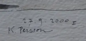 Karen Persson - Ingelijste aquarel - 2000 kopen? Bied vanaf 75!