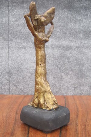 Brons (Onbekend) - Vrouw met hoed. kopen? Bied vanaf 45!