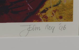 John Noy - Zeefdruk, Abstracte compositie - Ingelijst kopen? Bied vanaf 1!