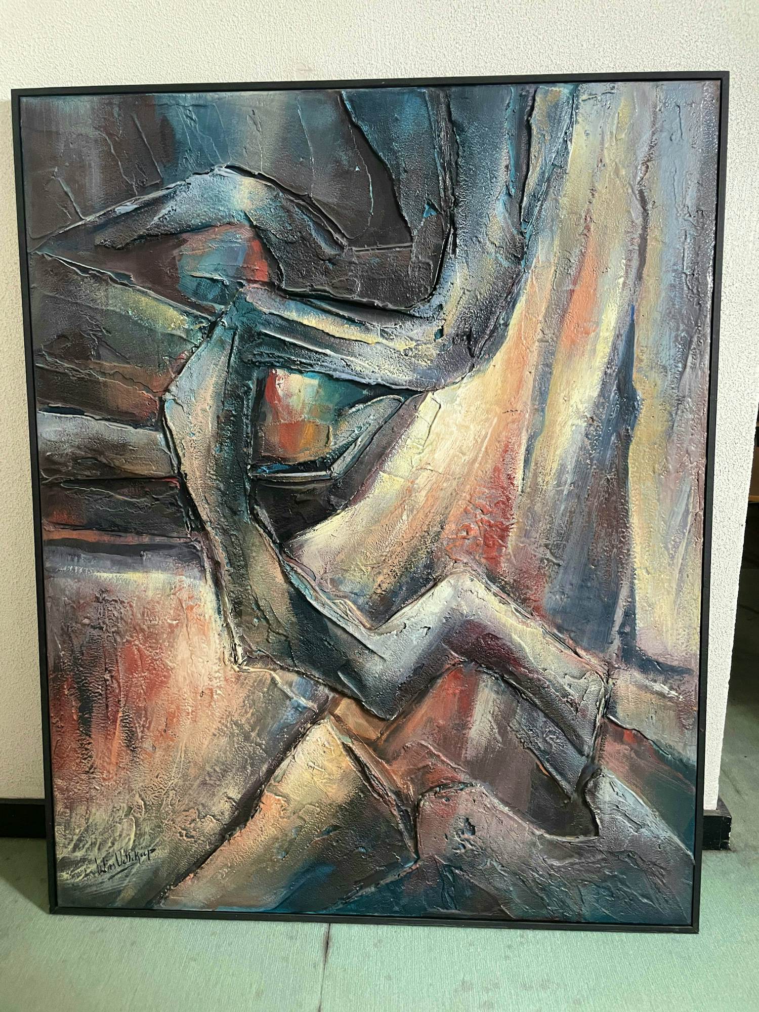 Wim Vellekoop - Abstract werk op canvas kopen? Bied vanaf 150!