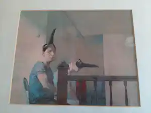 Klaus Versteegen - Gouache op papier, ZT. verkauft für € 40!