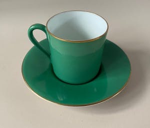 Niet of onleesbaar gesigneerd - Gebr. Schönau Hüttensteinach - Acht Art Deco Mokka kop- en schotels kopen? Bied vanaf 1!