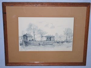 Theodor Koch - Coolsingel Rotterdam, voor de demping - potloodtekening kopen? Bied vanaf 40!