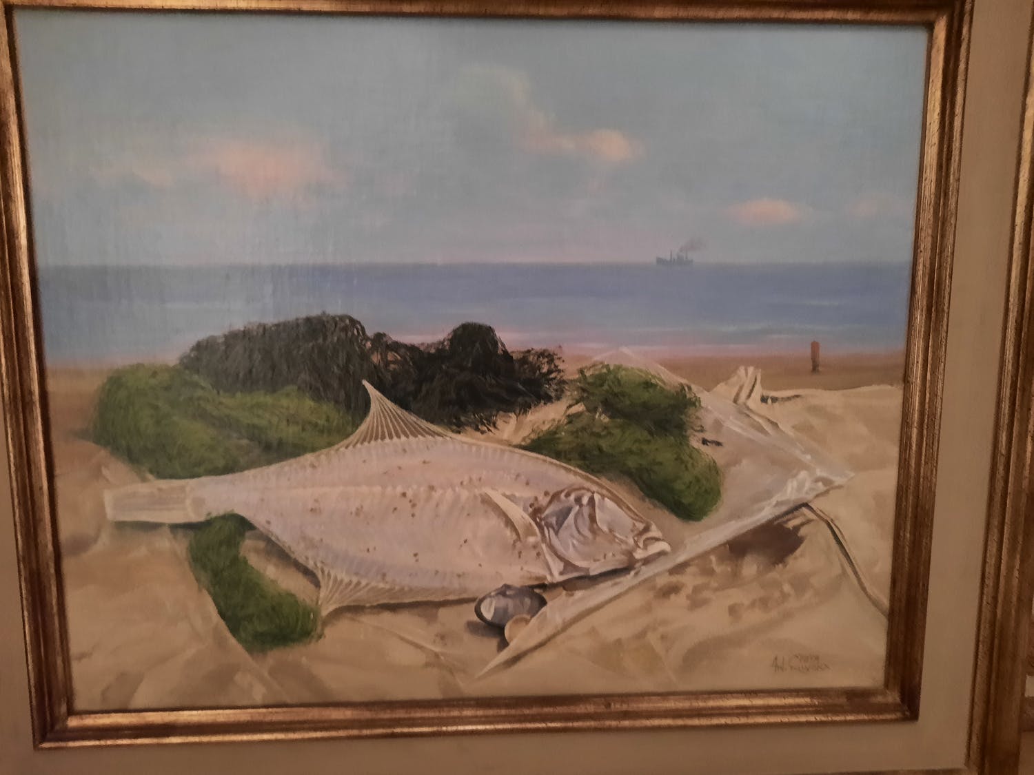 Antoon Luyckx - Aangespoelde vis Nieuwpoort Verkocht | Kunstveiling.nl