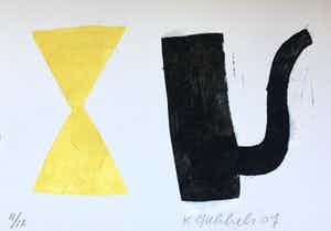 Klaas Gubbels - sjabloondruk 'Diabolo met Zwarte Kan' - 2007 - oplage 12 ex. verkocht voor € 250!