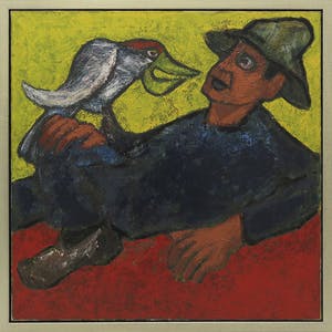 Martin van Wordragen - Olieverf op doek, Onder vier ogen - Ingelijst (Groot) kopen? Bied vanaf 1!