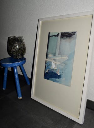 Ruud van der Beele - Gemengde techniek op papier - Z.t. Abstract - Ingelijst kopen? Bied vanaf 1!