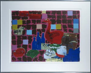 Cees Dolk - Zeefdruk, Dish 5 - Ingelijst kopen? Bied vanaf 35!