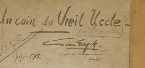 Niet of onleesbaar gesigneerd - Gemengde techniek op papier, Un coin du Vieil Uccle kopen? Bied vanaf 1!