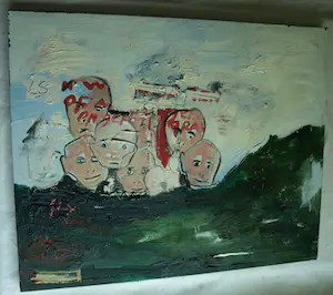 Joop Stoop - Olieverf op doek, Gezichten – 80 x 100 cm kopen? Bied vanaf 50!