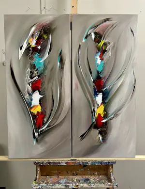 Gena - Abstract Twee Luik kopen? Bied vanaf 275!