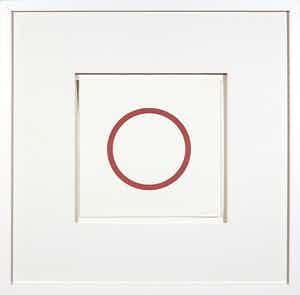 Sol LeWitt - Zeefdruk uit de serie 'Five Geometric Figures in Five Colors' - Ingelijst verkocht voor € 500!