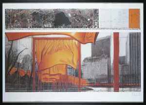 Christo - Handgesigneerd exemplaar The Gates met stofmonster - Ingelijst kopen? Bied vanaf 1!